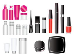 空白化妆品包装与珠宝首饰的矢量包装设计艺术